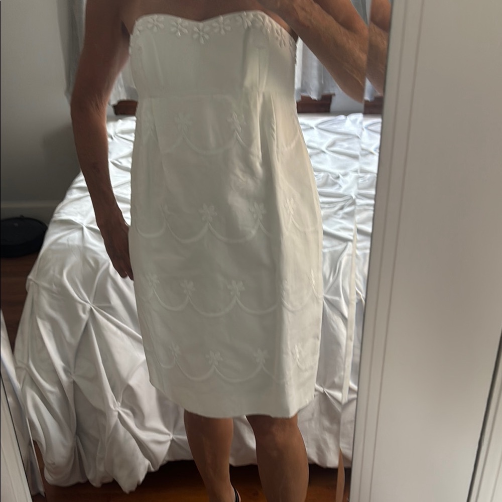Lilly Pulitzer Elegant White Strapless Dress